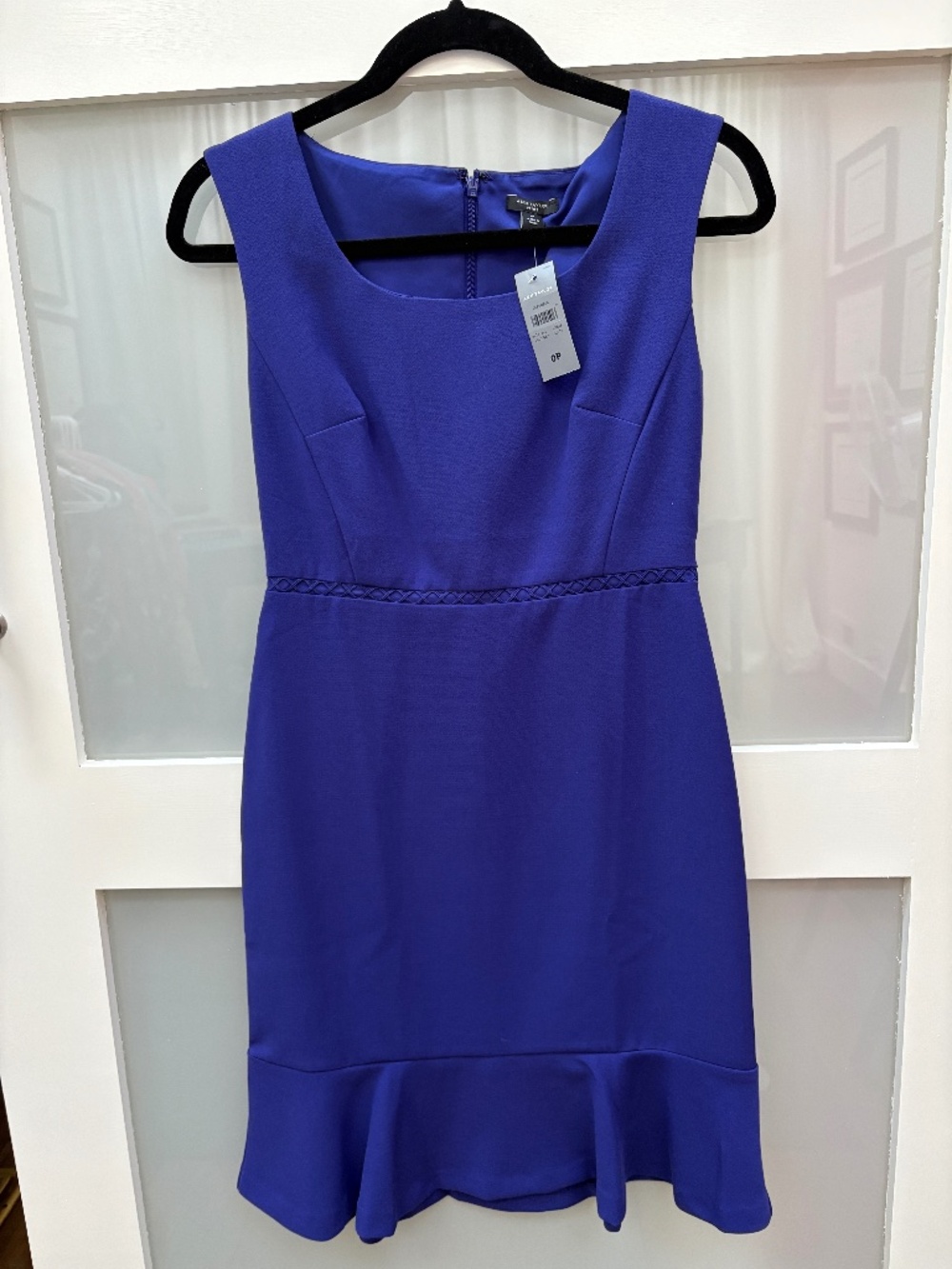 NWT 0P Bright Blue Ann Taylor Tulip Hem Dress